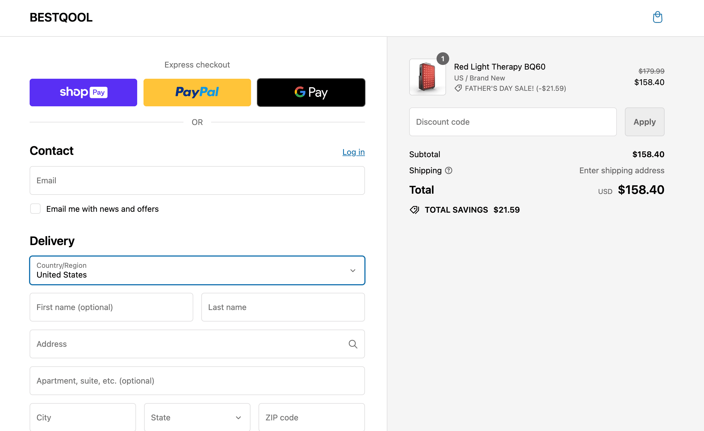 How to apply Bestqool coupon code